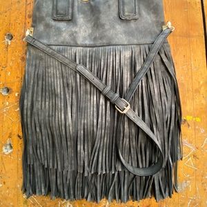 Sole Society vegan leather but go fringe purse